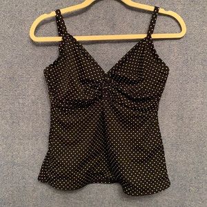 Black and White Polka Dotted Tankini